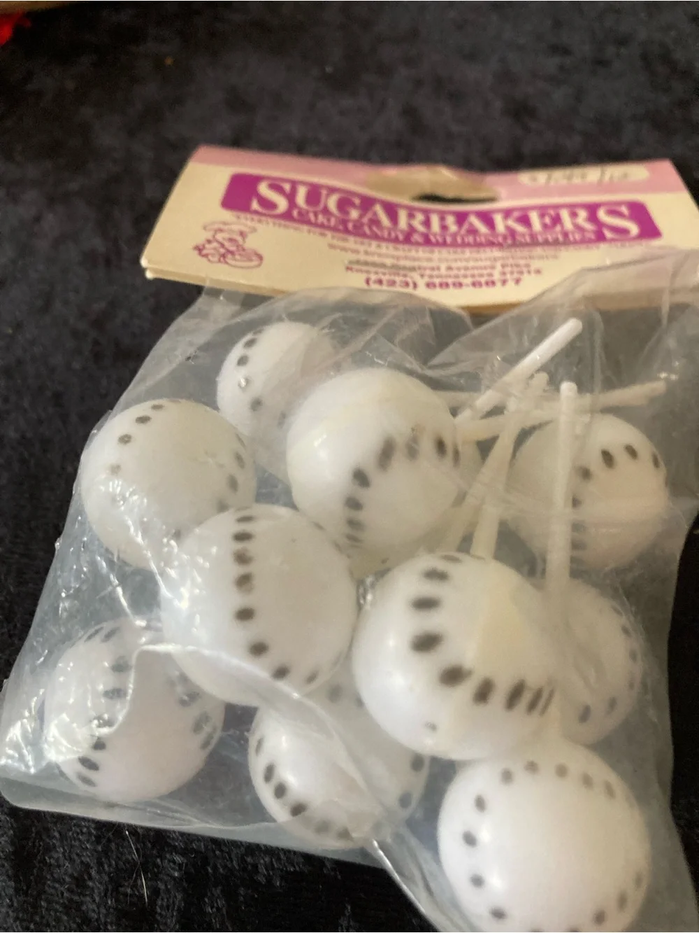 Vintage Wilton Baseball Softball Plastic Cake Picks